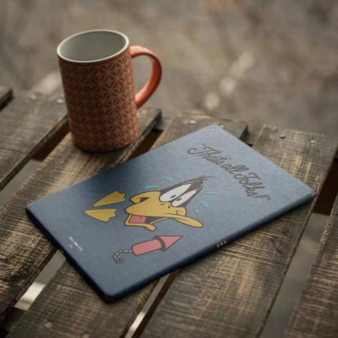 Looney Tunes Daffy Duck Thats All Folks iPad Skins